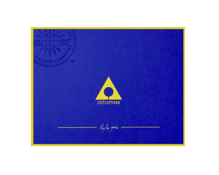The most expensive golf balls - Attomax golf balls box.
